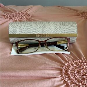 Jimmy Choo eye glasses burgandy gradient